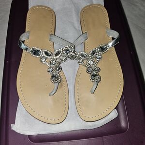 Silver Bling/ Crystal Look Sandals